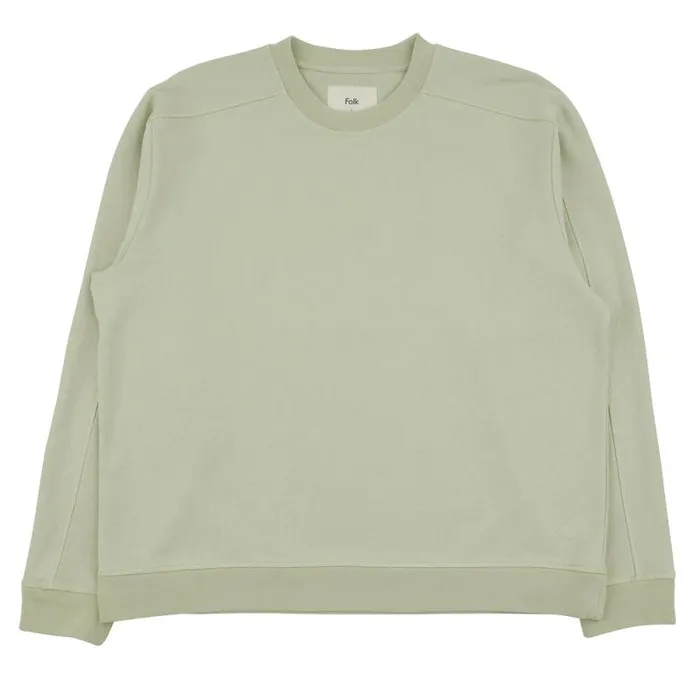 Folk Clothing Sweatshirts Prism Sweat 8211 Light Olive 8211 Mens