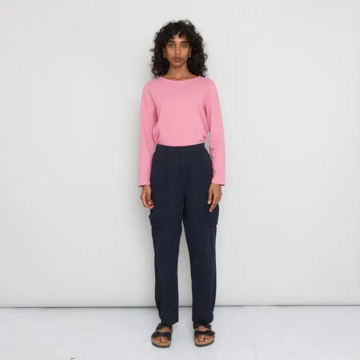 Folk Clothing TShirts Boat Neck Tee 8211 Dusty Rose 8211 Womens