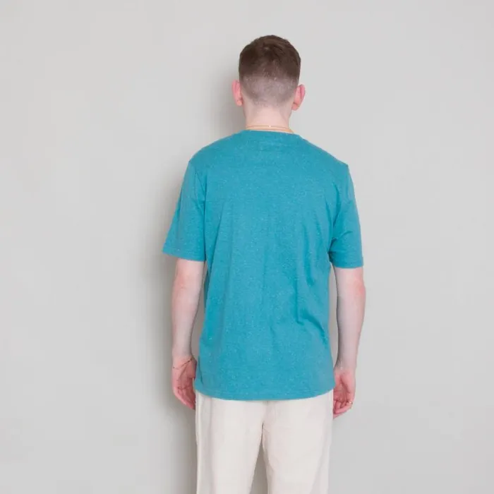 Folk Clothing TShirts Pocket Nep Assemby Tee 8211 Ocean Blue 8211 Mens
