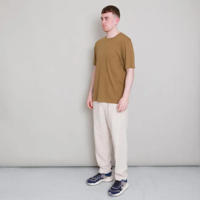 Folk Clothing TShirts Pocket Nep Assemby Tee 8211 Tobacco 8211 Mens