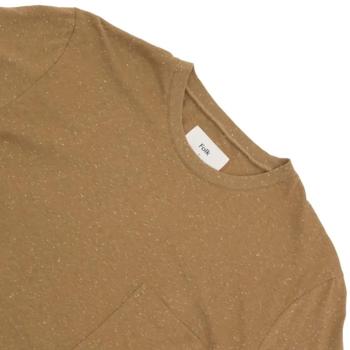 Folk Clothing TShirts Pocket Nep Assemby Tee 8211 Tobacco 8211 Mens