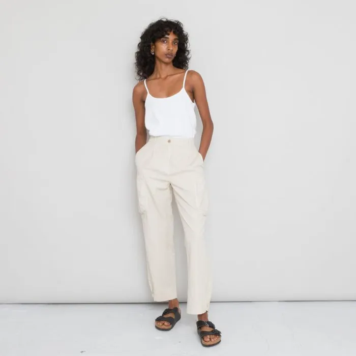 Folk Clothing Trousers Prism Cargo Pant 8211 Stone 8211 Womens