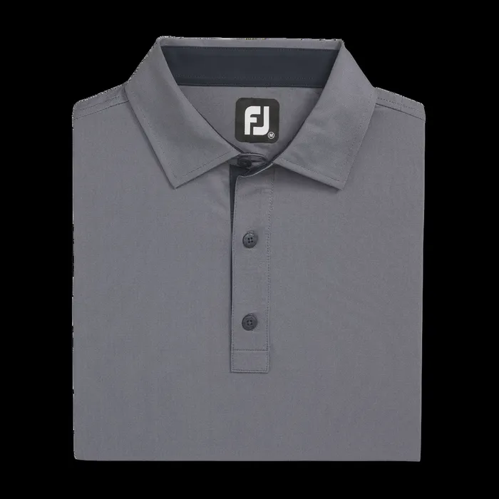 FootJoy Shirts Men Banded Sleeve Birdseye Navy