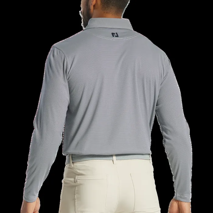 FootJoy Shirts Men Long Sleeve Sun Protection Shirt Navy White