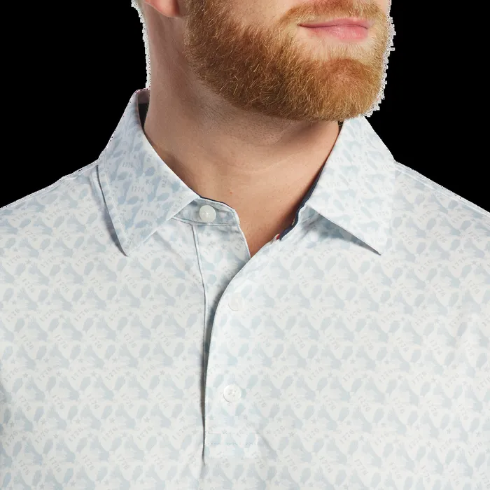 FootJoy Shirts Men Soaring Eagle Lisle White FootJoy Shirts Men Soaring Eagle Lisle White