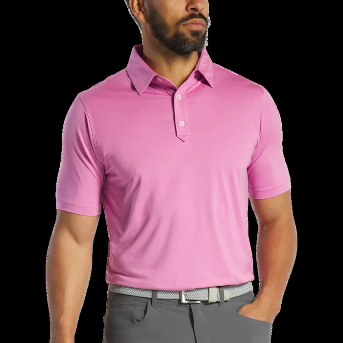 FootJoy Shirts Men Solid Lisle Heather Pink