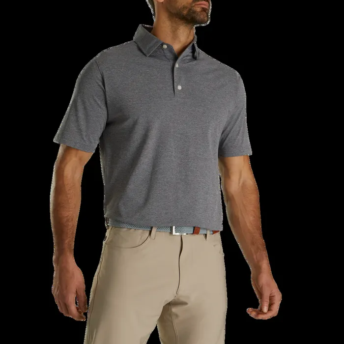 FootJoy Shirts Men Solid Pique Heather Charcoal FootJoy Shirts Men Solid Pique Heather Charcoal