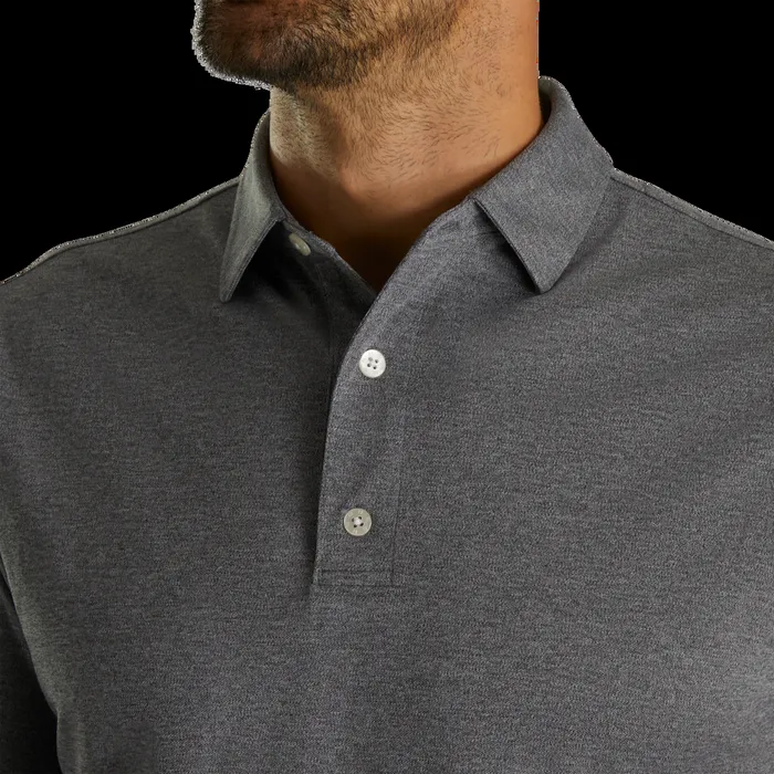 FootJoy Shirts Men Solid Pique Heather Charcoal FootJoy Shirts Men Solid Pique Heather Charcoal