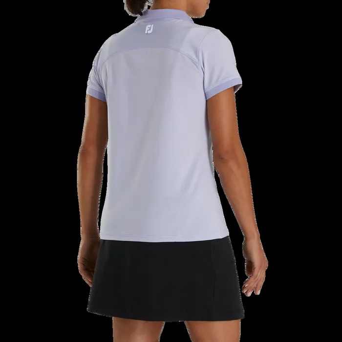 FootJoy Shirts Women End On End 8211 FJ Tour Logo Lavender FootJoy Shirts Women End On End 8211 FJ Tour Logo Lavender