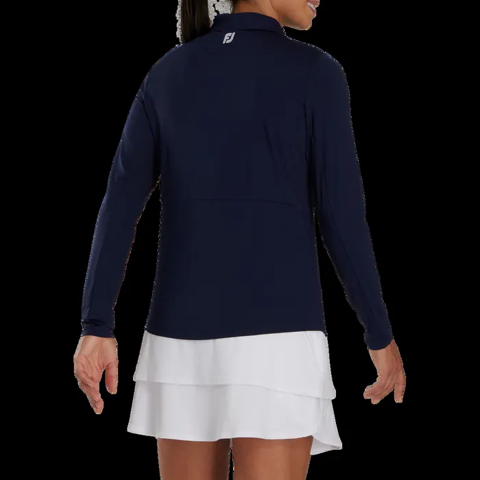 FootJoy Shirts Women Long Sleeve Sun Protection Shirt 8211 FJ Tour Collar Navy FootJoy Shirts Women Long Sleeve Sun Protection Shirt 8211 FJ Tour Collar Navy