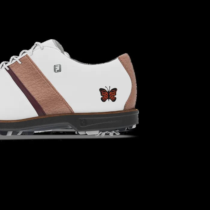 FootJoy Spiked Women MyJoys Premiere Series Traditional White Rose Gold Burgundy FootJoy Spiked Women MyJoys Premiere Series Traditional White Rose Gold Burgundy