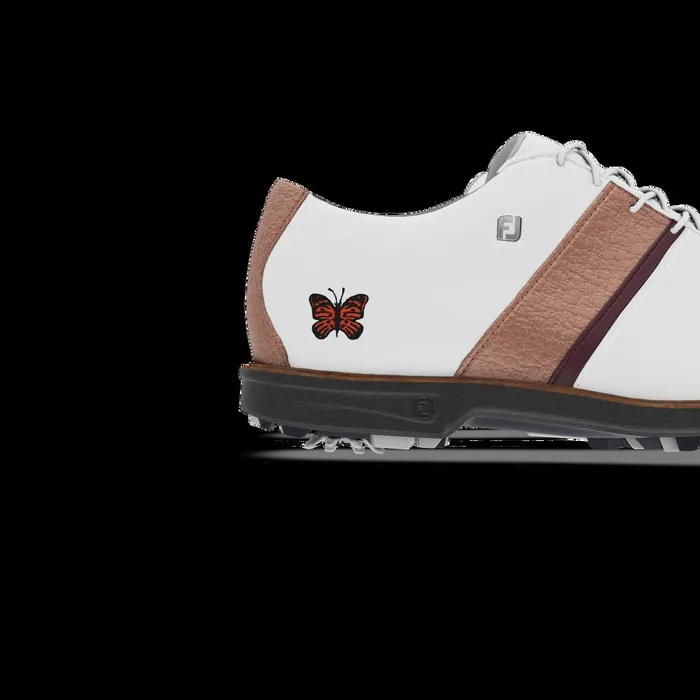 FootJoy Spiked Women MyJoys Premiere Series Traditional White Rose Gold Burgundy FootJoy Spiked Women MyJoys Premiere Series Traditional White Rose Gold Burgundy