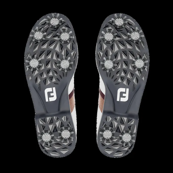 FootJoy Spiked Women MyJoys Premiere Series Traditional White Rose Gold Burgundy FootJoy Spiked Women MyJoys Premiere Series Traditional White Rose Gold Burgundy