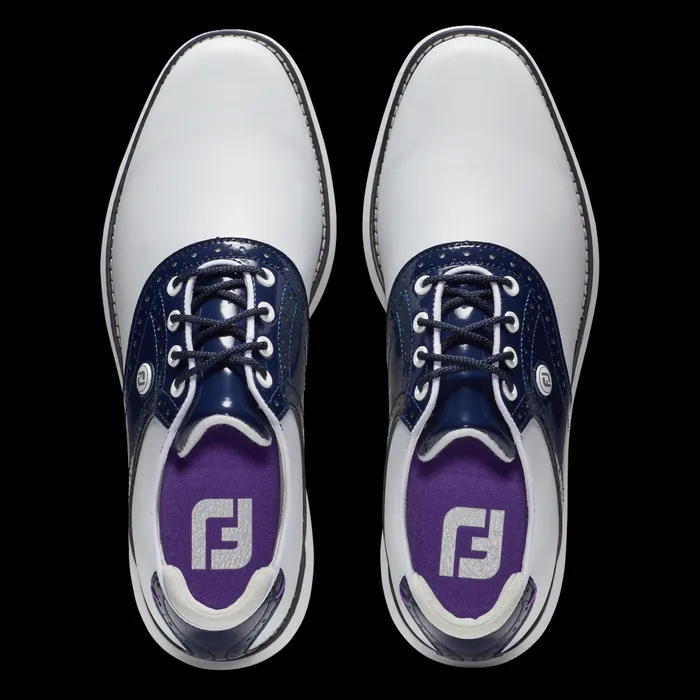 FootJoy Spikeless Women Traditions Spikeless White Navy FootJoy Spikeless Women Traditions Spikeless White Navy