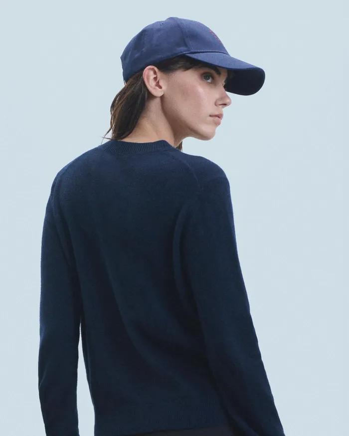From Future Caps Embroidered Heart Curved Visor Cap Navy