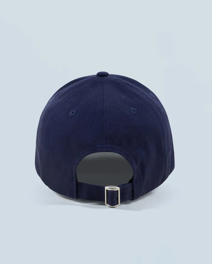 From Future Caps Embroidered Heart Curved Visor Cap Navy
