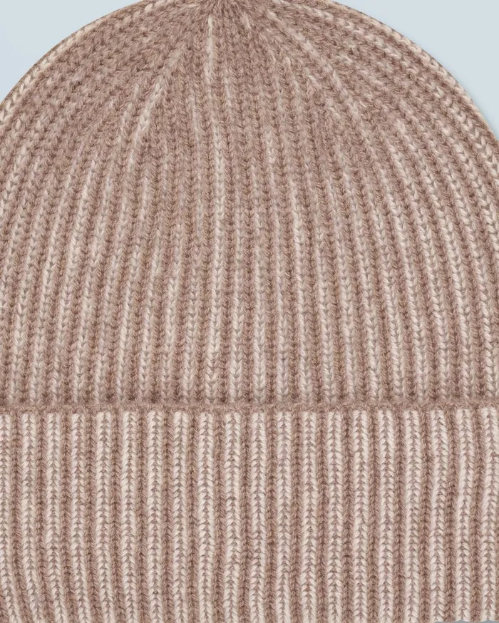From Future Cashmere Beanies Cuffed Hat Taupe