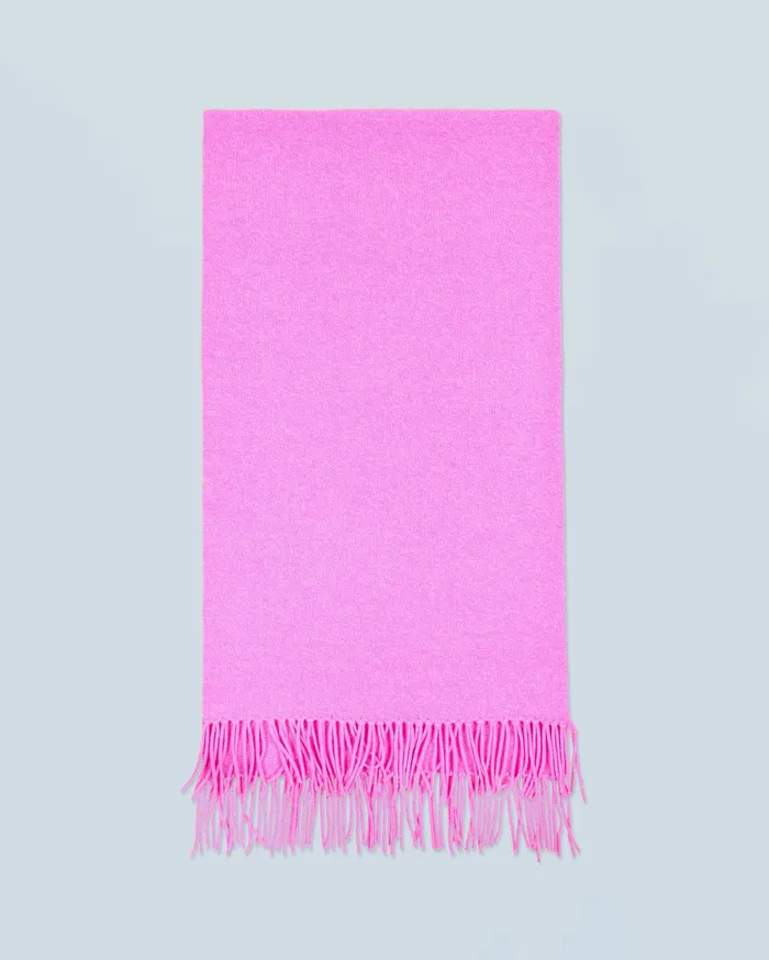 From Future Cashmere Scarves and Collars Fringed Scarf Pink
