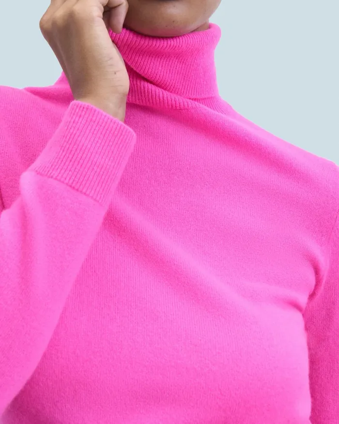 From Future Cashmere Sweaters Women Basic Turtleneck Sweater Black