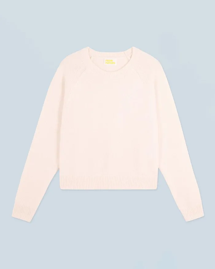 From Future Cashmere Sweaters Women Crewneck Raglan Sweater White