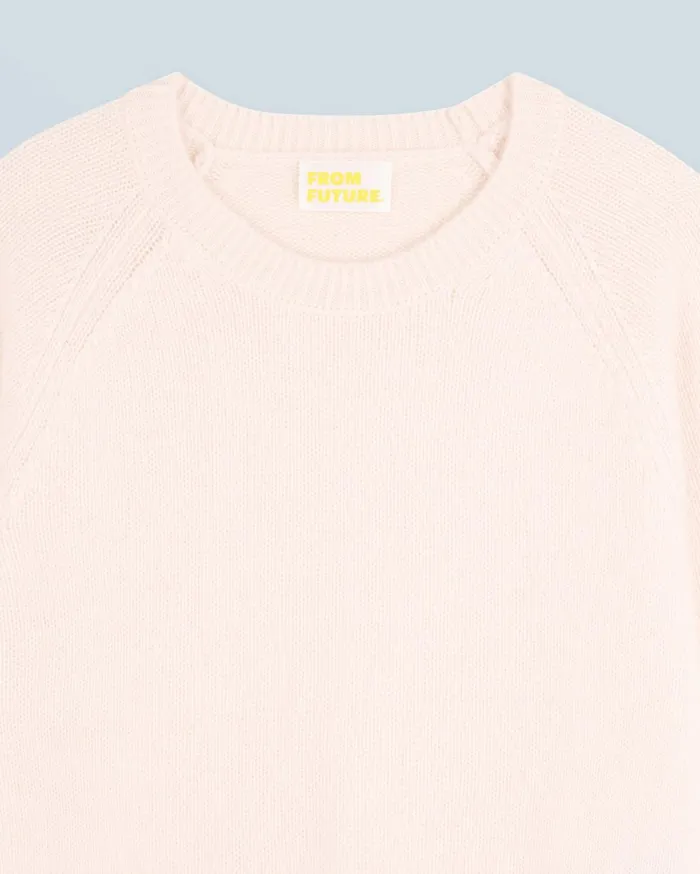 From Future Cashmere Sweaters Women Crewneck Raglan Sweater White