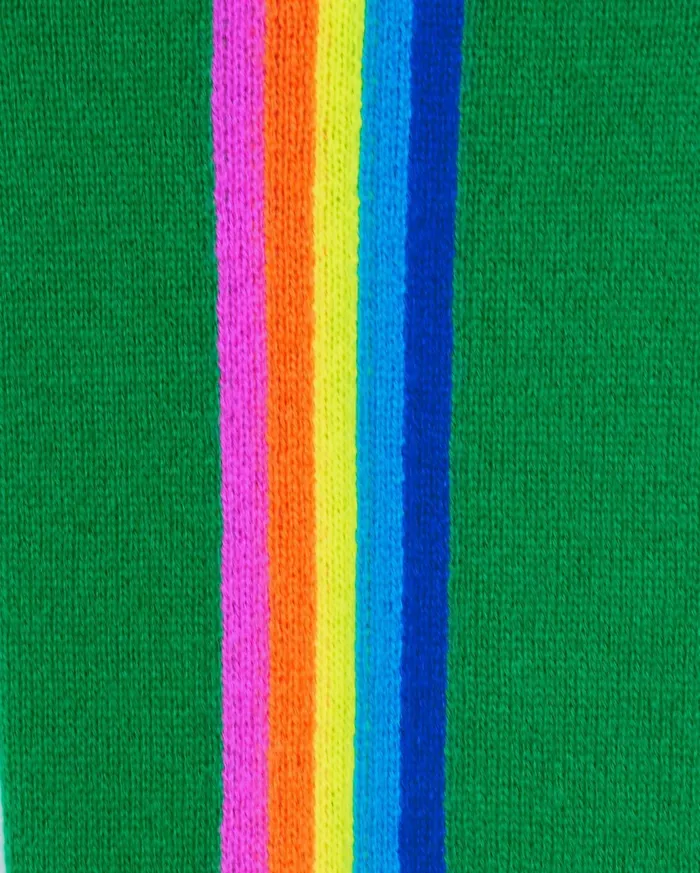 From Future Cashmere Sweaters Women Crewneck Sweater With Multicolored Stripes Tropical Green