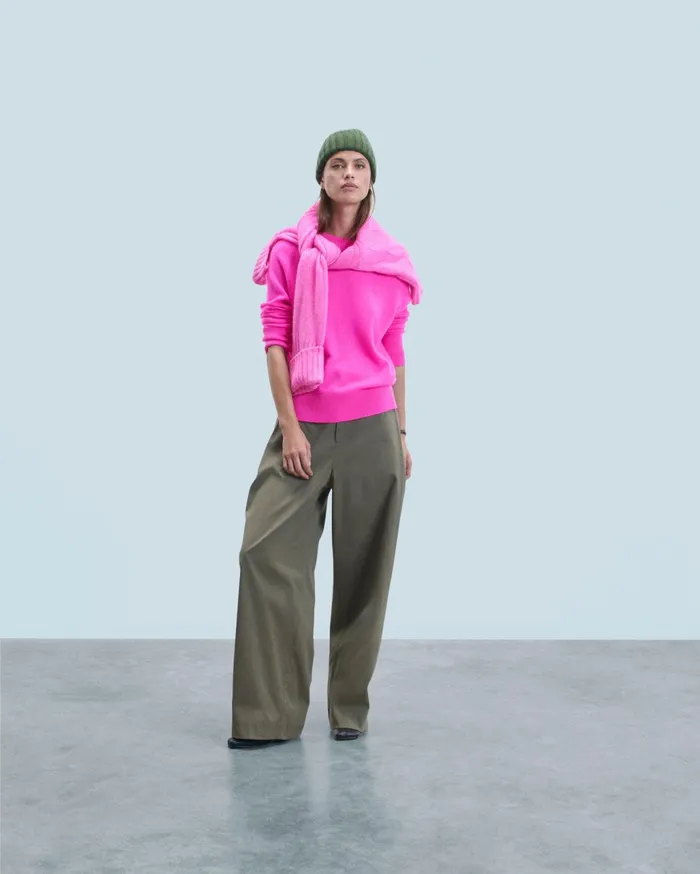 From Future Cashmere Sweaters Women Light Oversized Crewneck Sweater Utopic Pink