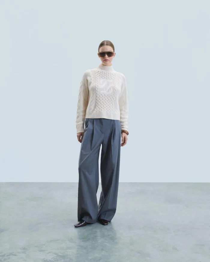 From Future Cashmere Sweaters Women Mock Neck Sweater White
