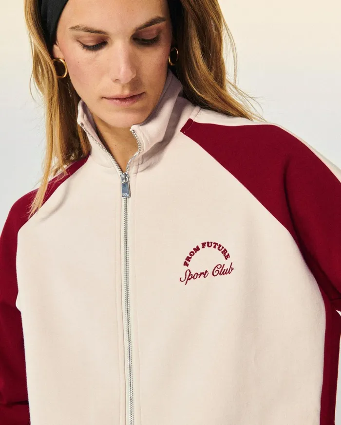 From Future Coats and Jackets Women Zipped Sweatshirt Beige