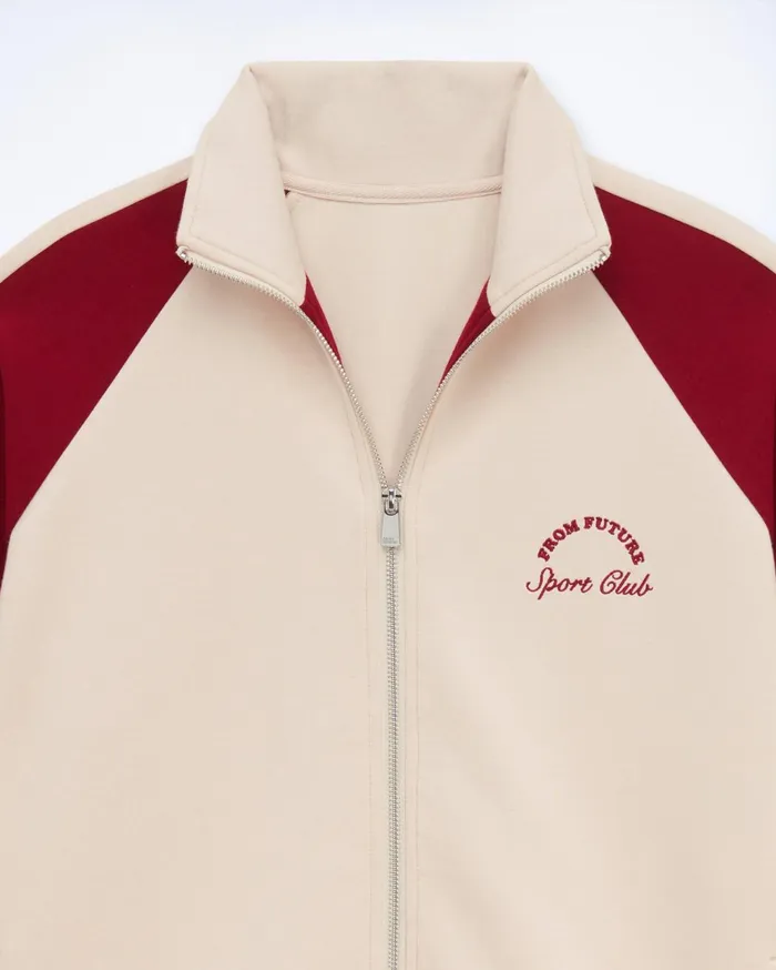 From Future Coats and Jackets Women Zipped Sweatshirt Beige