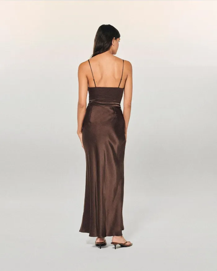 From Future Dresses and Jumpsuits Women Naia Long Strap Dress Chocolate