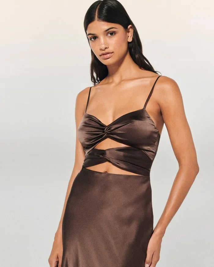 From Future Dresses and Jumpsuits Women Naia Long Strap Dress Chocolate