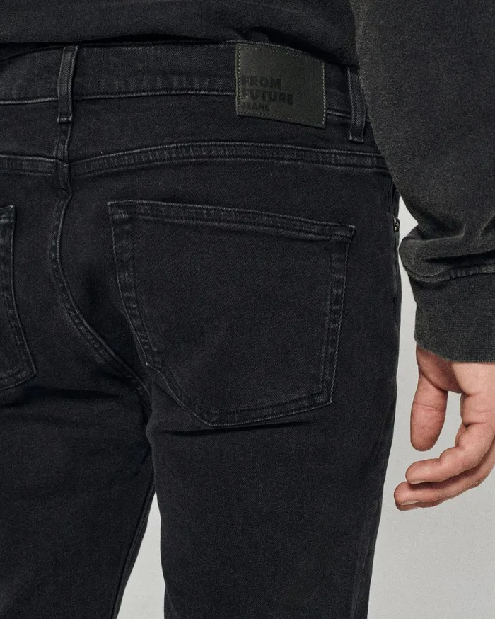 From Future Jeans Men Skinny John Jeans Washed Black
