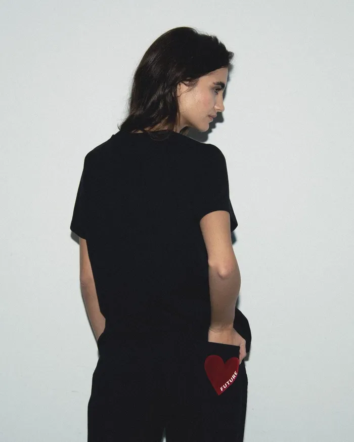 From Future Joggers Women Straight Heart Joggers Black