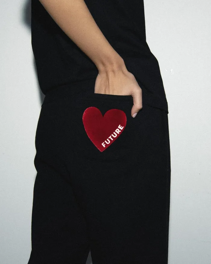 From Future Joggers Women Straight Heart Joggers Black