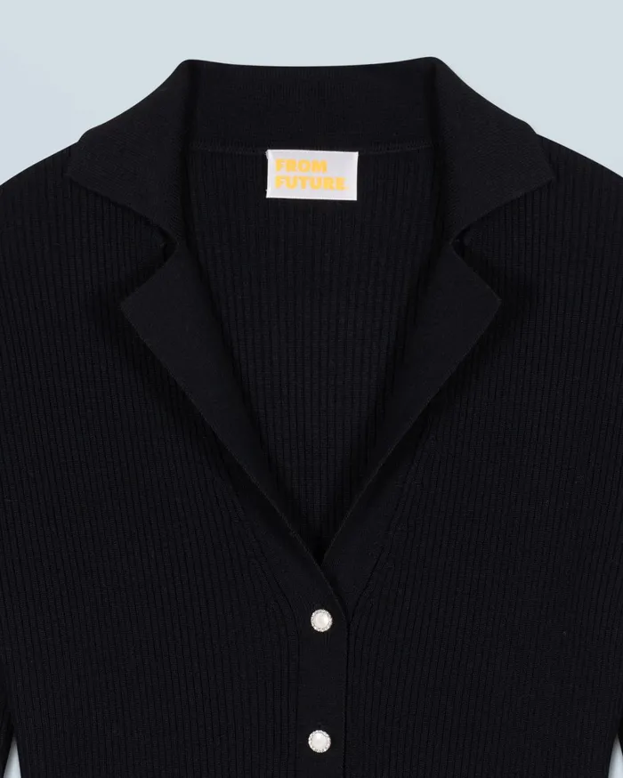 From Future Merino Wool Sweaters Women Cardigan Black