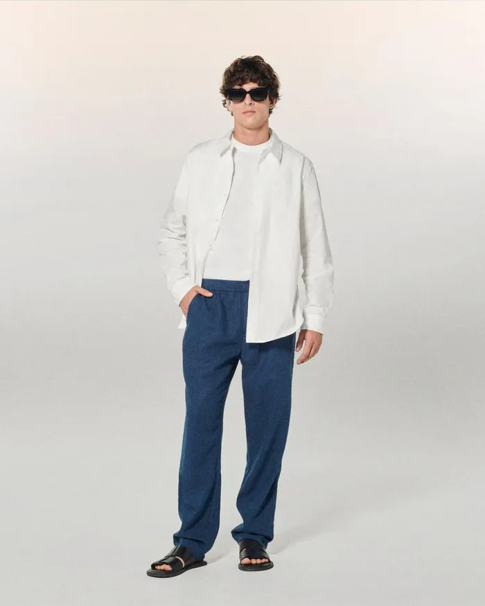 From Future Pants Men Straight Pants Navy