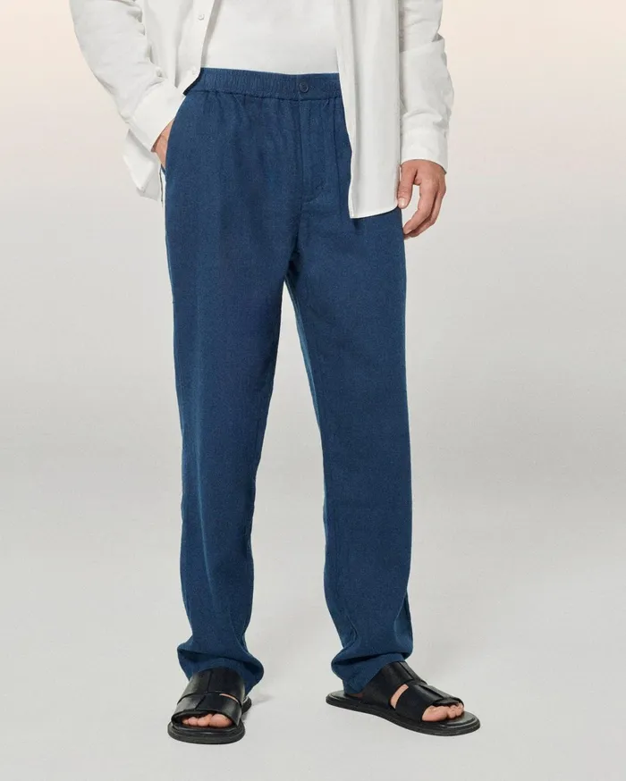 From Future Pants Men Straight Pants Navy