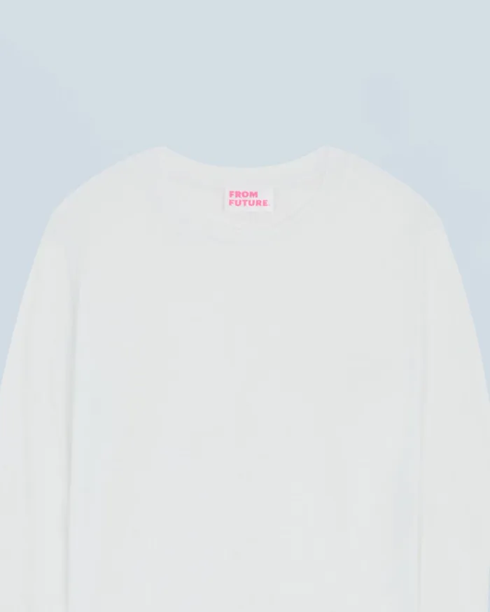 From Future Shirts TShirts and Tops Women Crewneck Long Sleeve TShirt White