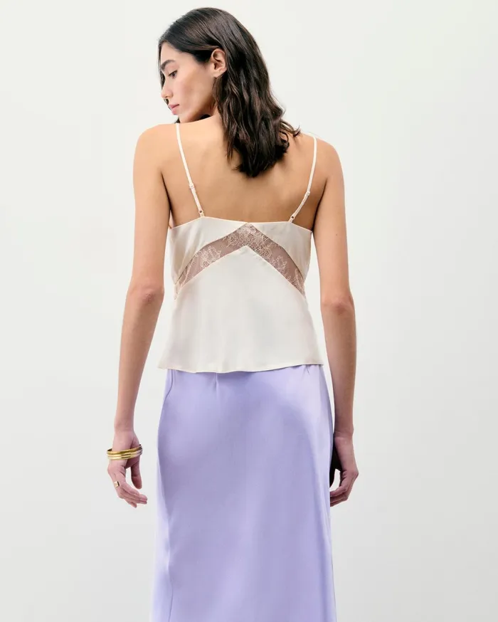 From Future Shirts TShirts and Tops Women Dallia Strap Top Champagne