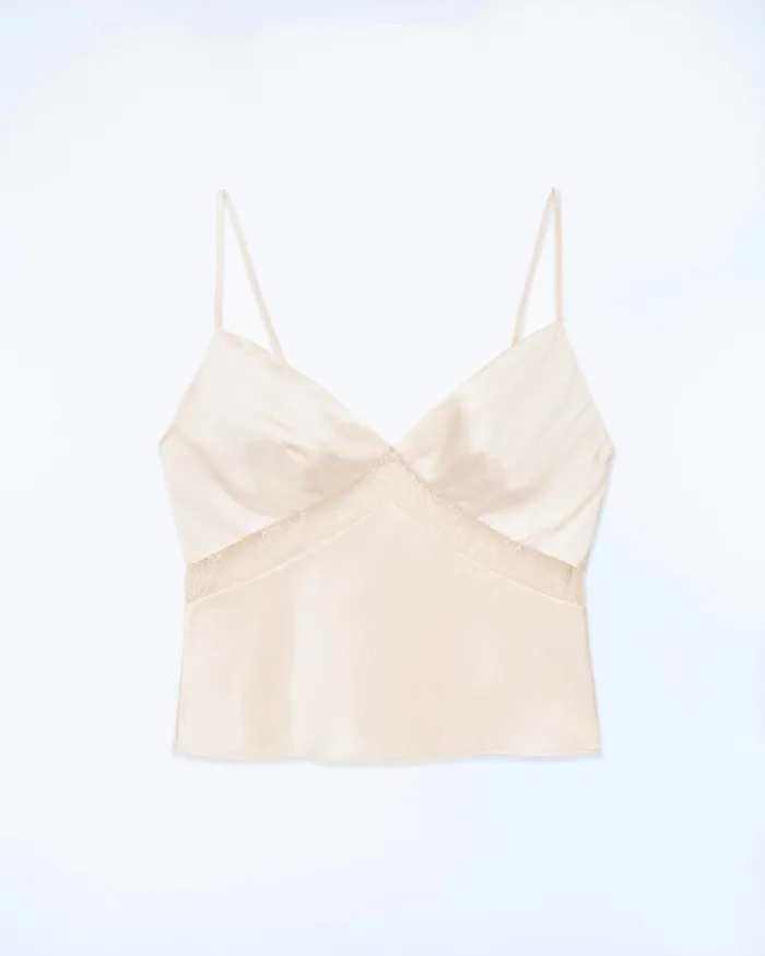 From Future Shirts TShirts and Tops Women Dallia Strap Top Champagne