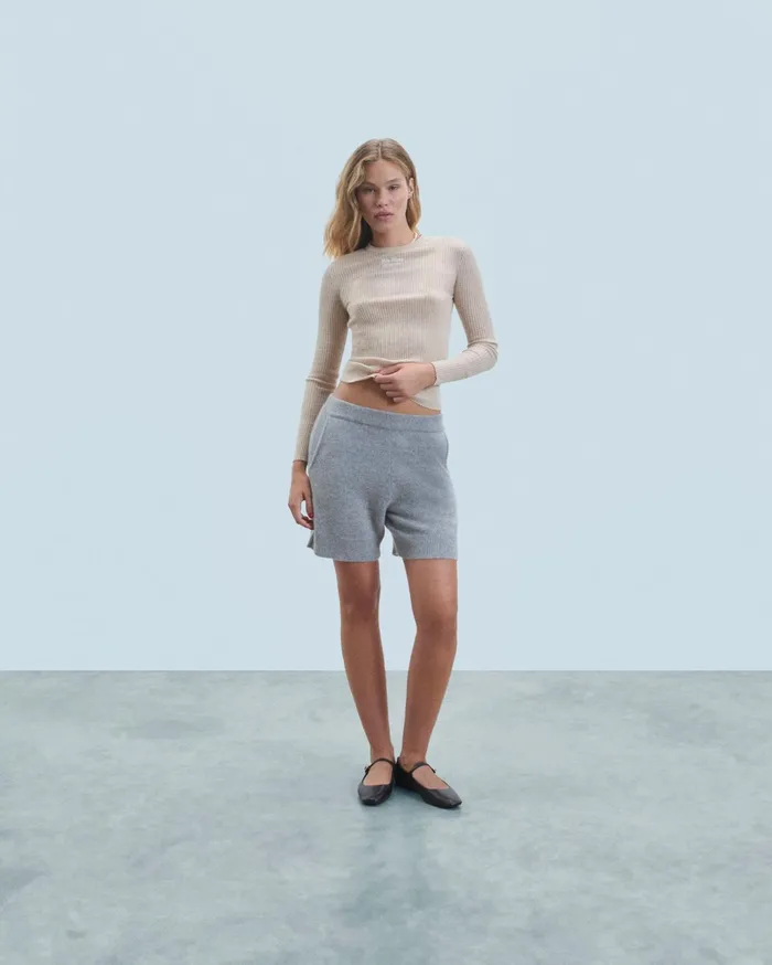 From Future Shorts Women Short Bermuda Dark Heather Gray