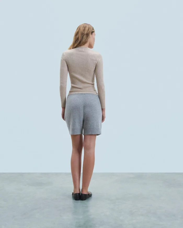 From Future Shorts Women Short Bermuda Dark Heather Gray