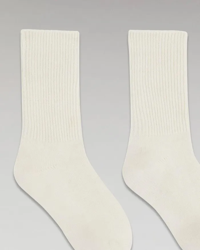 From Future Socks Ribbed MidHigh Socks White