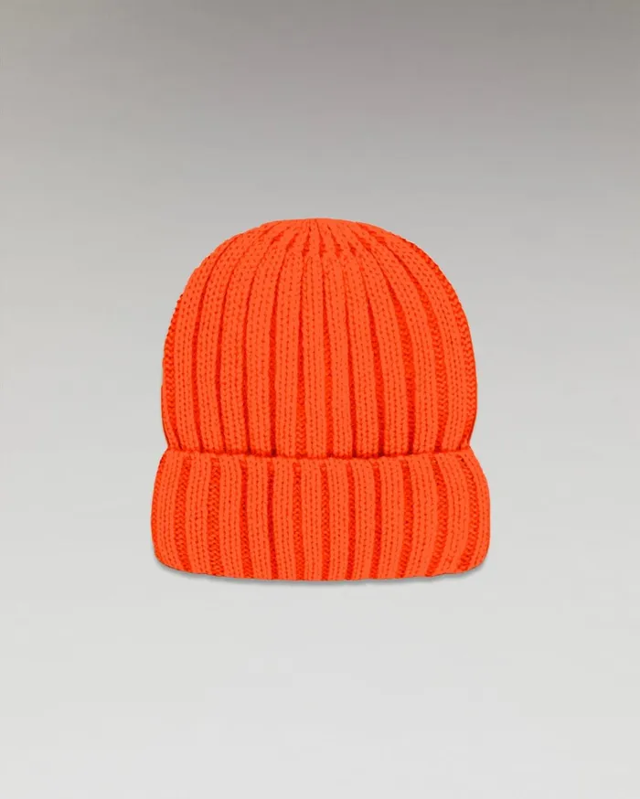 From Future Tote Bags Ribbed Cuffed Beanie Orange Disco