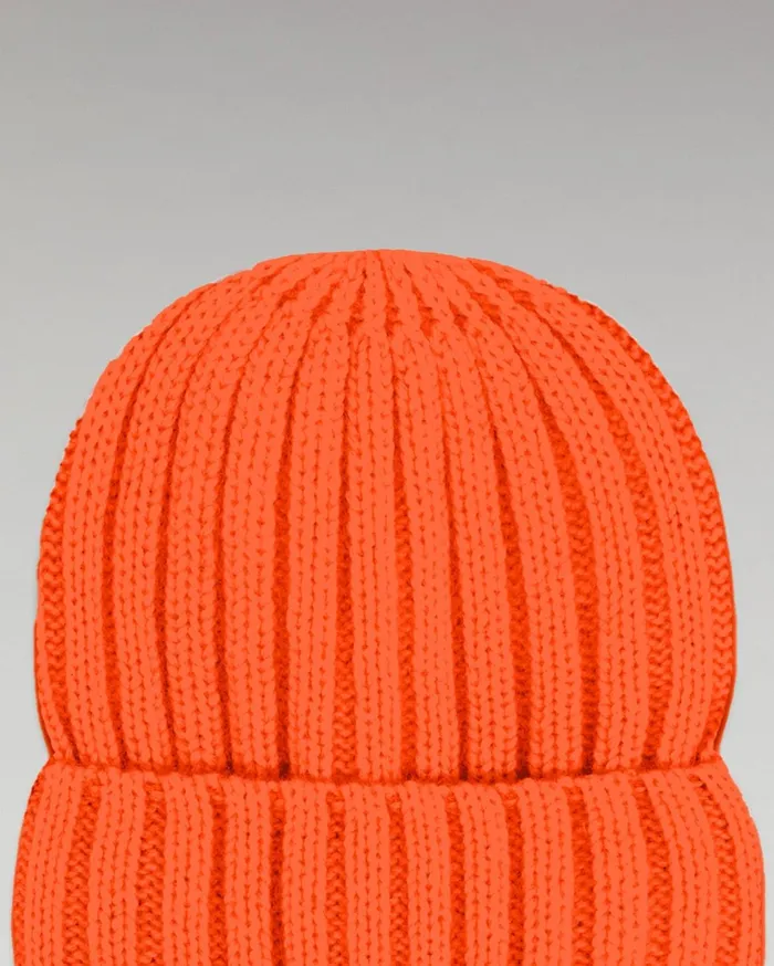 From Future Tote Bags Ribbed Cuffed Beanie Orange Disco