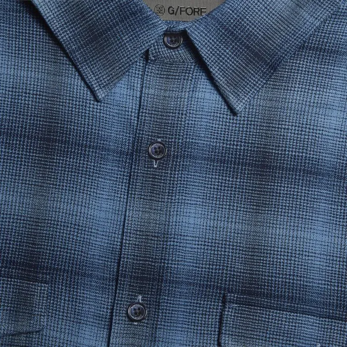 GFORE Dress Shirts Men SHADOW PLAID BRUSHED DRESS SHIRT Racer GFORE Dress Shirts Men SHADOW PLAID BRUSHED DRESS SHIRT Racer