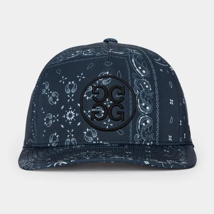 GFORE Hats MenWomen BANDANA FEATHERWEIGHT TECH SNAPBACK HAT Onyx