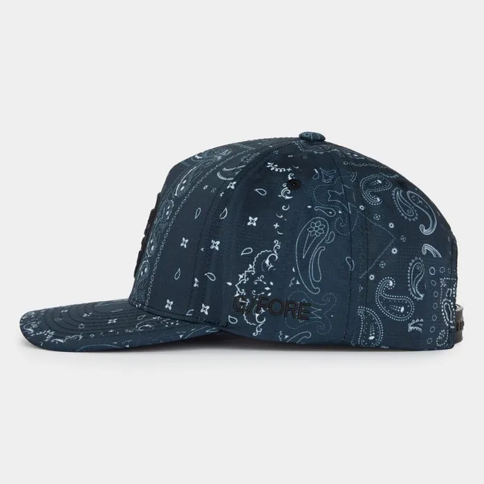 GFORE Hats MenWomen BANDANA FEATHERWEIGHT TECH SNAPBACK HAT Onyx