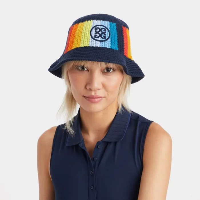 GFORE Hats MenWomen CIRCLE G039S COLOUR BLEND CROCHET BUCKET HAT Twilight GFORE Hats MenWomen CIRCLE G039S COLOUR BLEND CROCHET BUCKET HAT Twilight